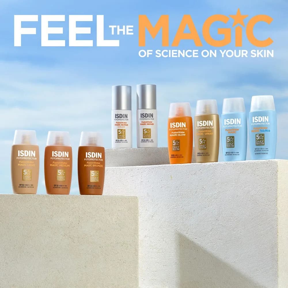 کرم ضد آفتاب فیوژن واتر مجیک SPF 50 Light ایزدین ۵۰ میلیلیتر — تصویر ۷
