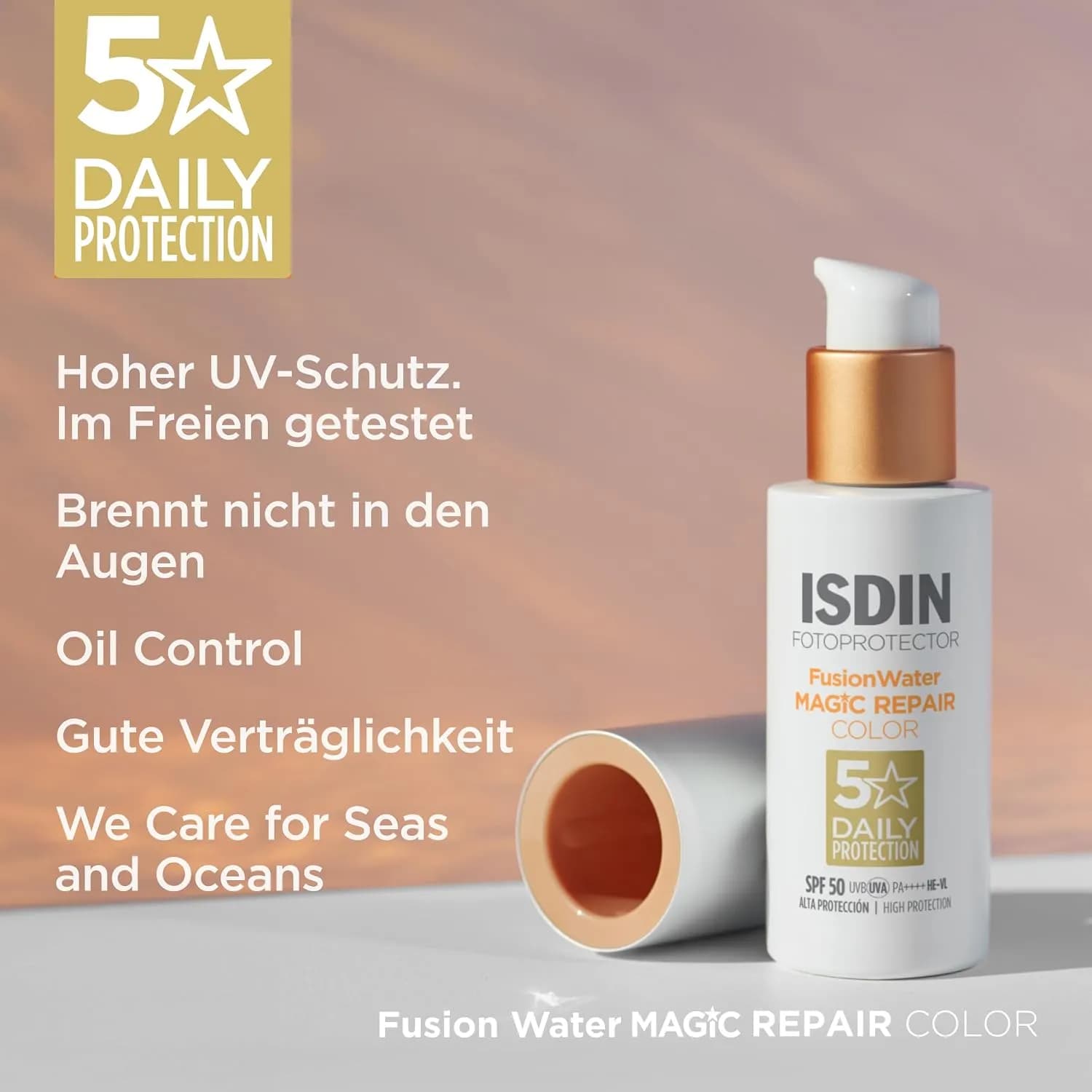 کرم ضد آفتاب ترمیم کننده ایج ریپر SPF 50 رنگی ایزدین 50 میلی‌لیتر — تصویر ۴