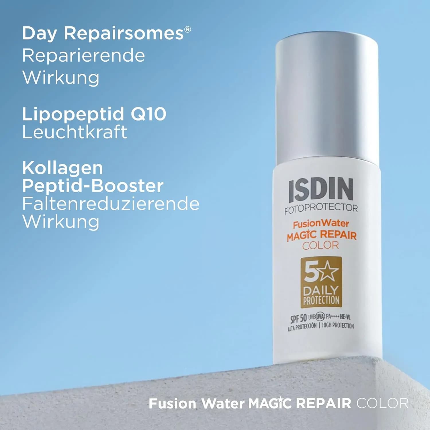 کرم ضد آفتاب ترمیم کننده ایج ریپر SPF 50 رنگی ایزدین 50 میلی‌لیتر — تصویر ۷