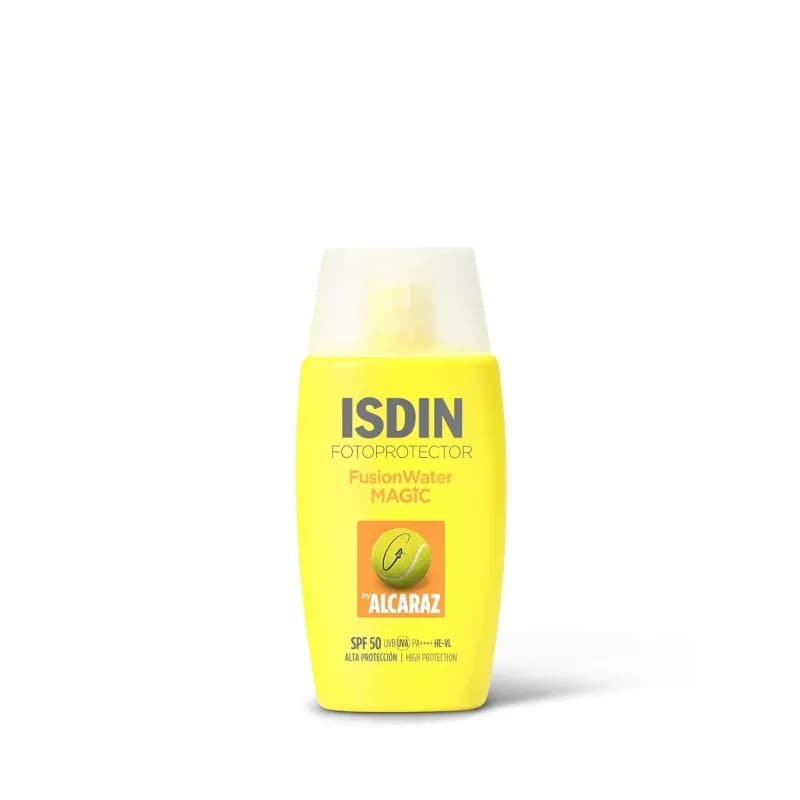 ضد آفتاب فیوژن واتر مجیک آلکاراز SPF 50 بی رنگ ایزدین ۵۰ میلی‌لیتر