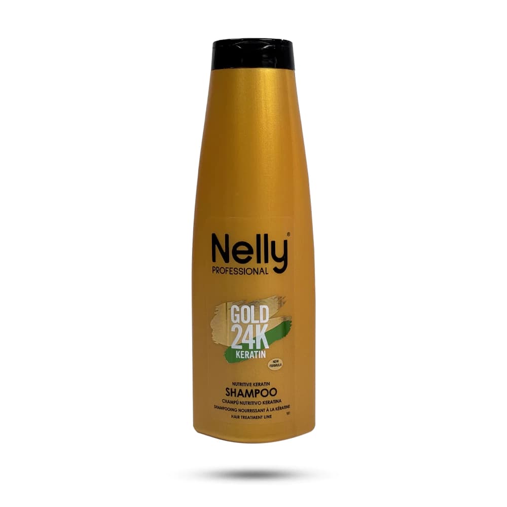 نرم کننده مو GOLD 24K KERATIN مناسب موی آسیب دیده حجم پروفشنال نلی 1000 میلی لیتر — تصویر ۹