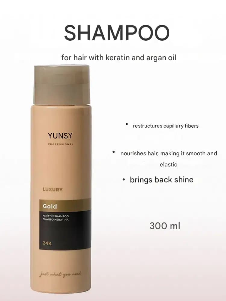 نرم کننده مو GOLD 24K KERATIN مناسب موی آسیب دیده حجم پروفشنال نلی 1000 میلی لیتر — تصویر ۶