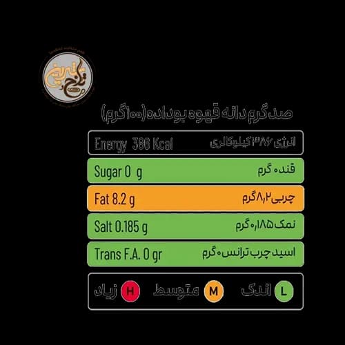دانه قهوه اسپرسو روبینو لمباردی ۱۰۰ درصد روبوستا (۵۰۰ گرمی) — تصویر ۱۱