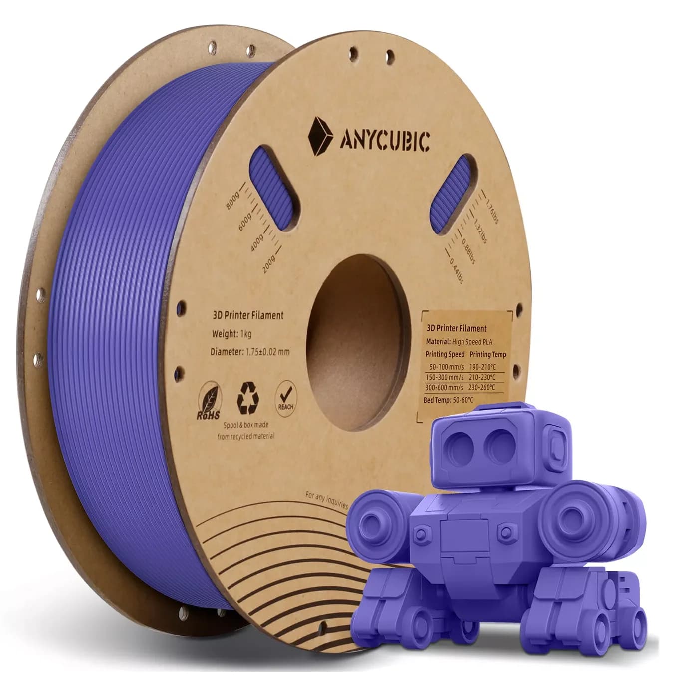 فیلامنت انیکیوبیک (anycubic) سرعت بالا High Speed آبی