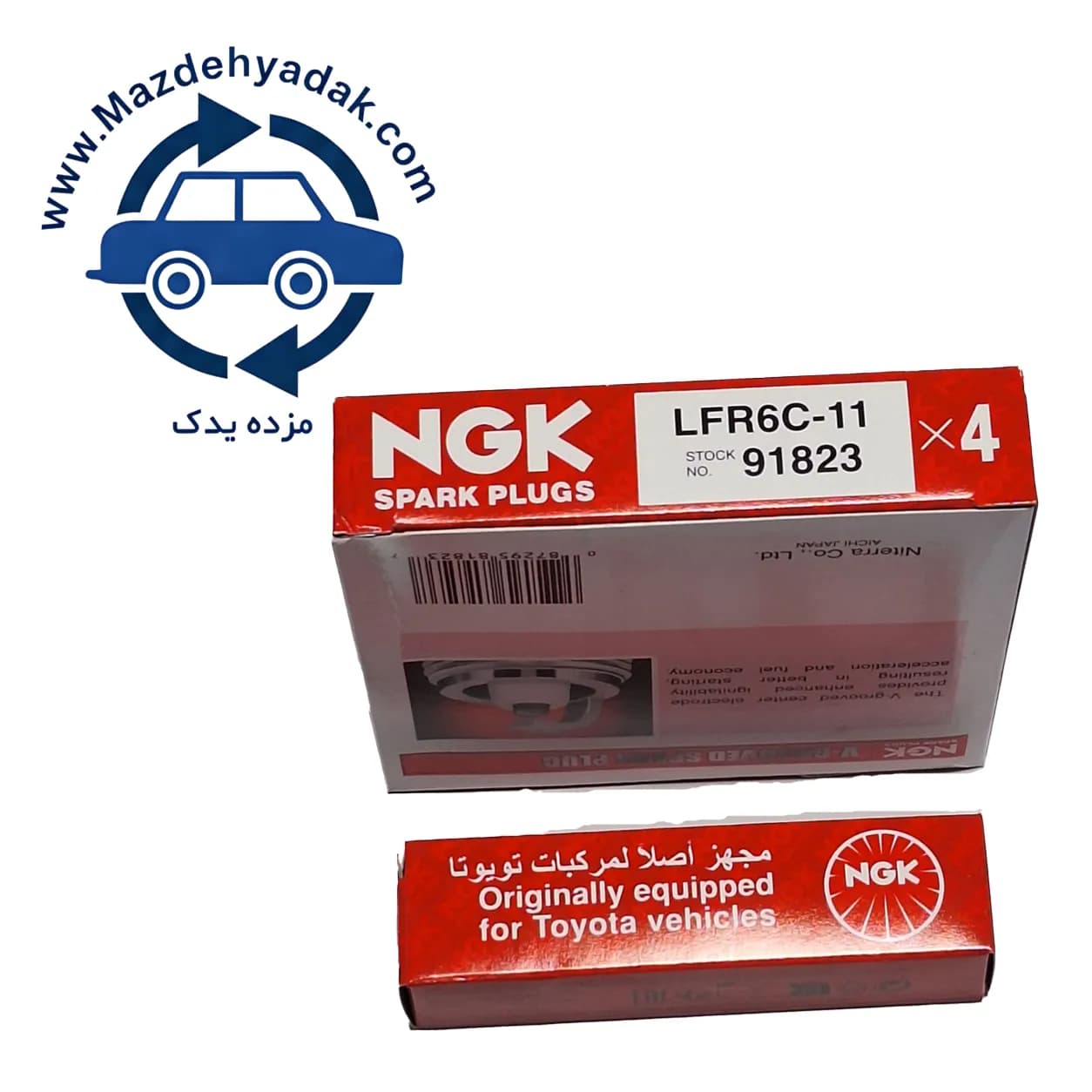 شمع NGK اصل تیپ 5 LFR6C11 کد 91823 | بسته 4 عددی — تصویر ۷