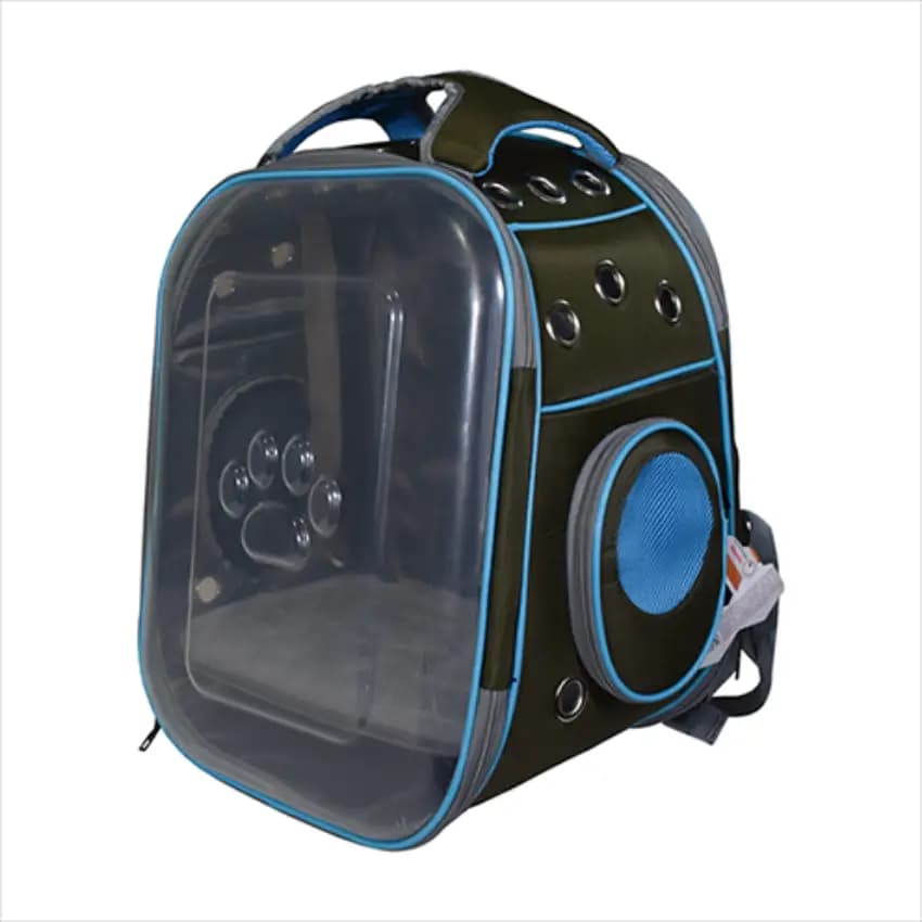 کیف کوله‌پشتی حمل سگ و گربه دنیل مدل اولیور (Oliver) طلق‌دار — تصویر ۲