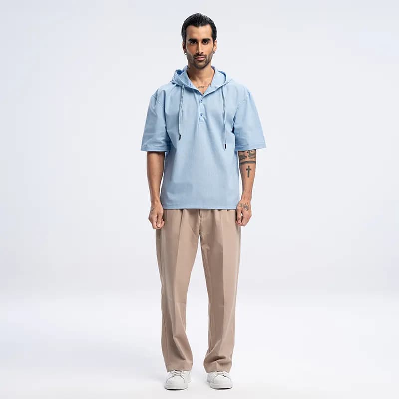 پیراهن مردانه پریمو مدل کلاهدار 200637 — تصویر ۸