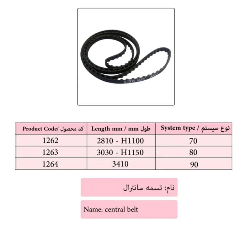 تسمه سانترال درب آسانسور سماتیک — تصویر ۳