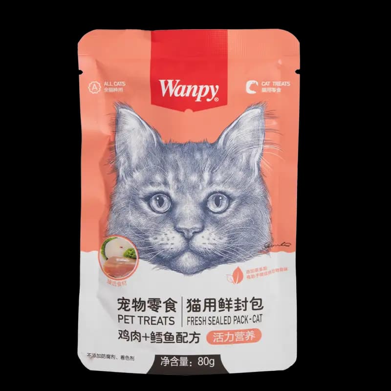 پوچ گربه ونپی مدل مرغ و ماهی 80 گرم
