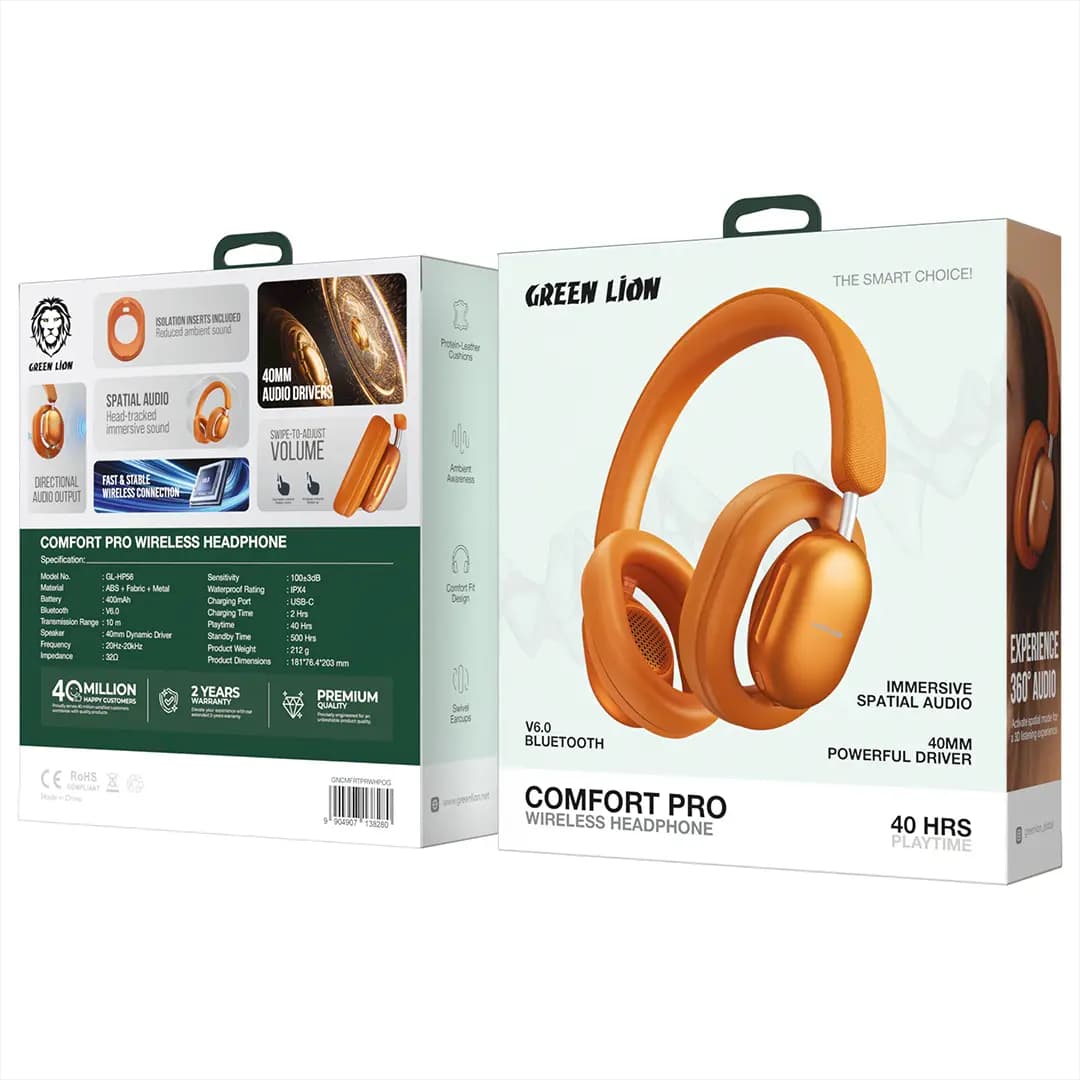 هدفون بی‌سیم گرین لاین Comfort Pro مدل GNCMFRTPRWHP — تصویر ۵