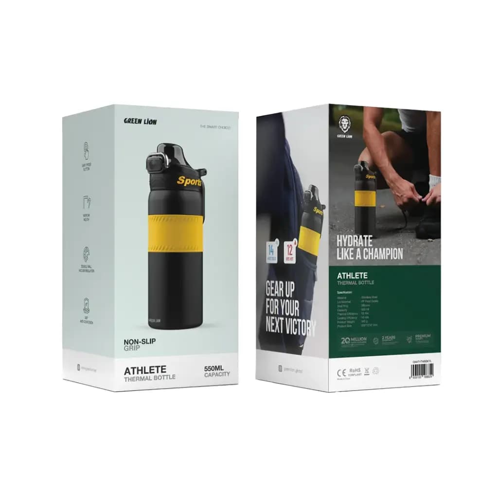 فلاسک ورزشی گرین لاین Athlete Thermal Bottle ظرفیت 550 میلی‌لیتر مدل GNATHTMBBK — تصویر ۳