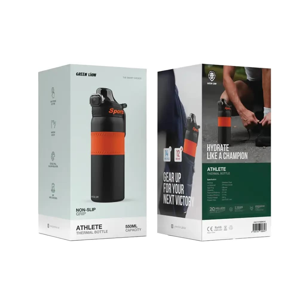 فلاسک ورزشی گرین لاین Athlete Thermal Bottle ظرفیت 550 میلی‌لیتر مدل GNATHTMBBK — تصویر ۵