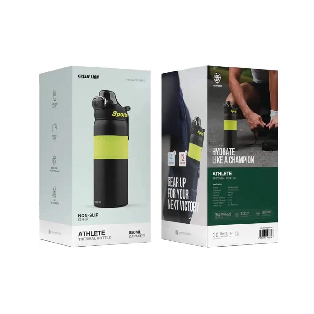 فلاسک ورزشی گرین لاین Athlete Thermal Bottle ظرفیت 550 میلی‌لیتر مدل GNATHTMBBK — تصویر ۷