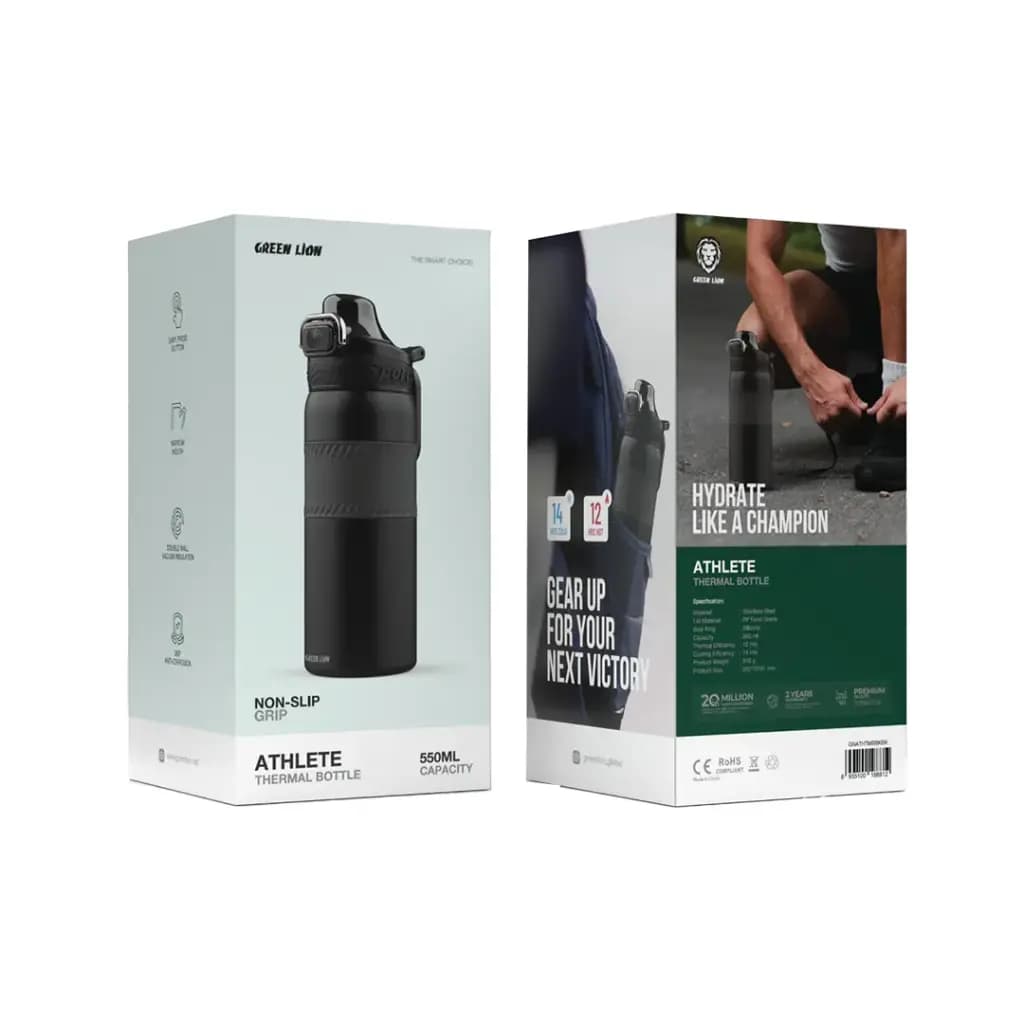 فلاسک ورزشی گرین لاین Athlete Thermal Bottle ظرفیت 550 میلی‌لیتر مدل GNATHTMBBK — تصویر ۹
