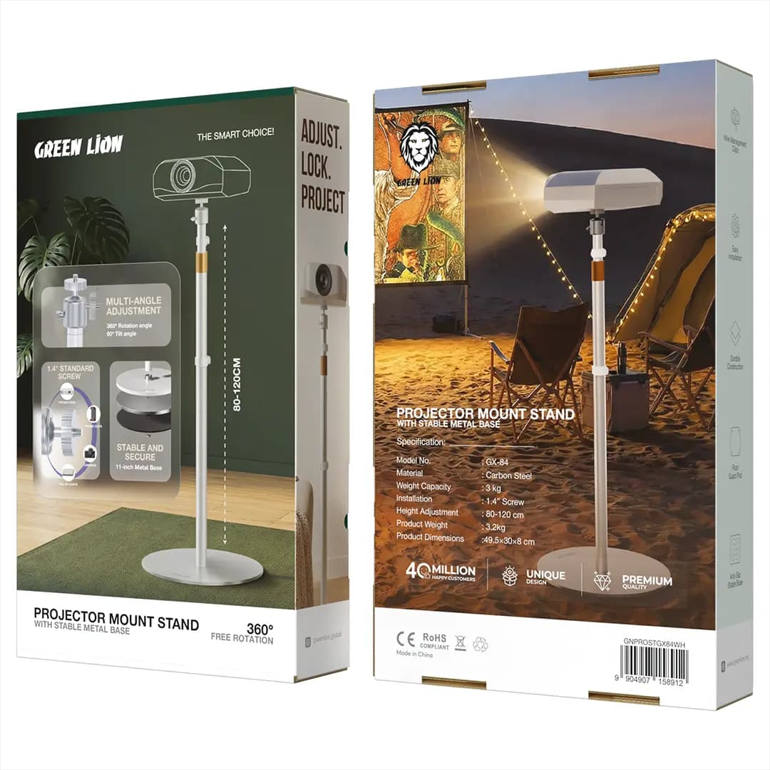 پایه فلزی پروژکتور گرین لاین مدل GNPROSTGX84WH Green Lion Projector Mount Stand with Stable Metal Base — تصویر ۳