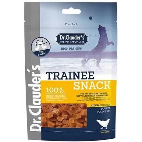 تشویقی سگ دکتر کلادرز مدل دنتال با طعم مرغ Dr. Clauder’s Chicken Cubes وزن 80 گرم