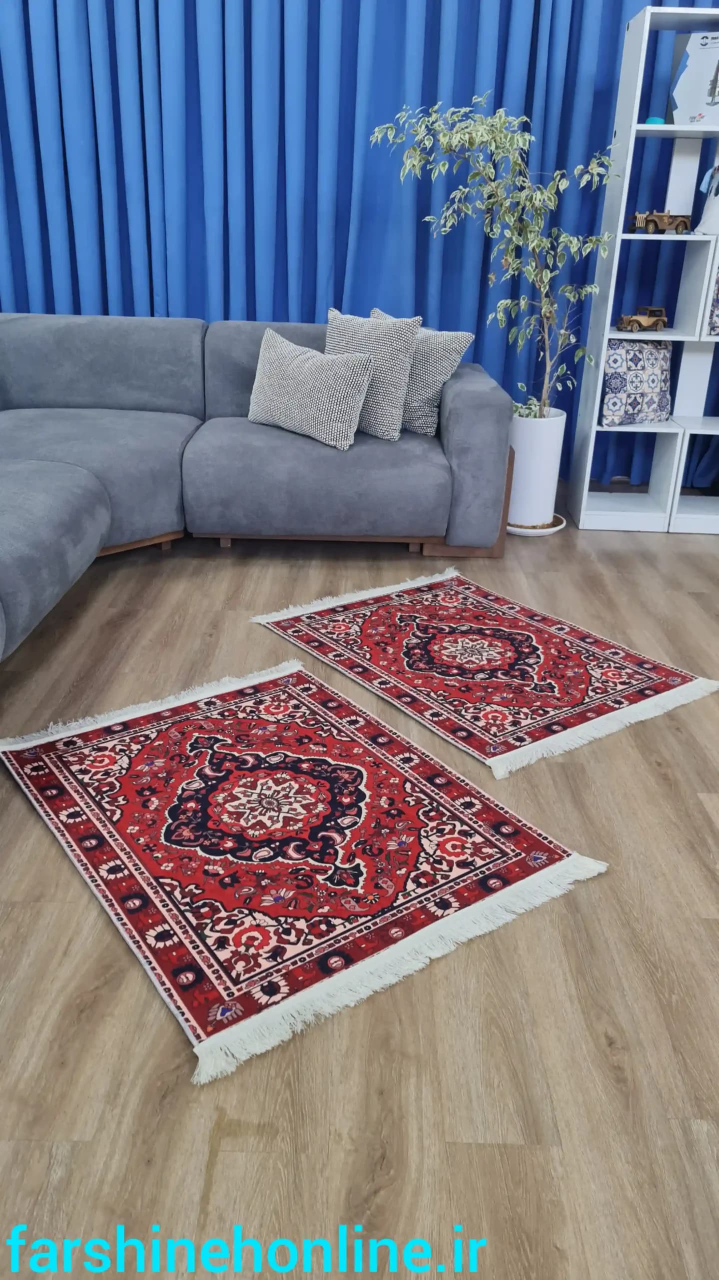 فرشینه قرمز طرحدار سنتی U105 | مناسب آشپزخانه و پادری — تصویر ۱۲