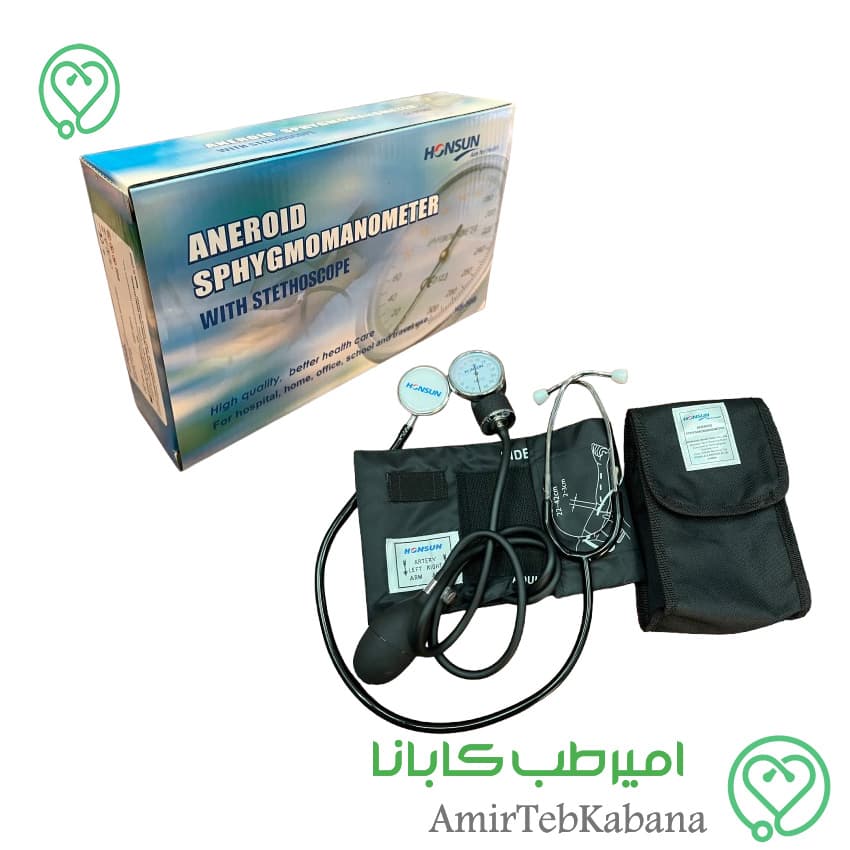 فشارسنج عقربه ای هانسون با گوشی دو پاویون مدل Honsun HS-50B — تصویر ۲