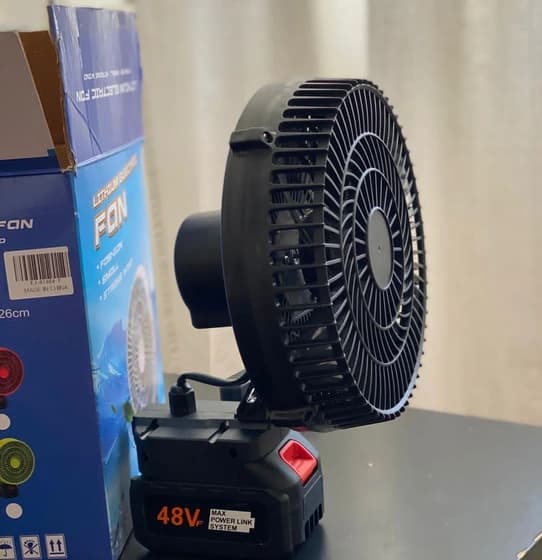 پنکه تمام فلزی شارژی 2 باطری Fan lithium 48V — تصویر ۳