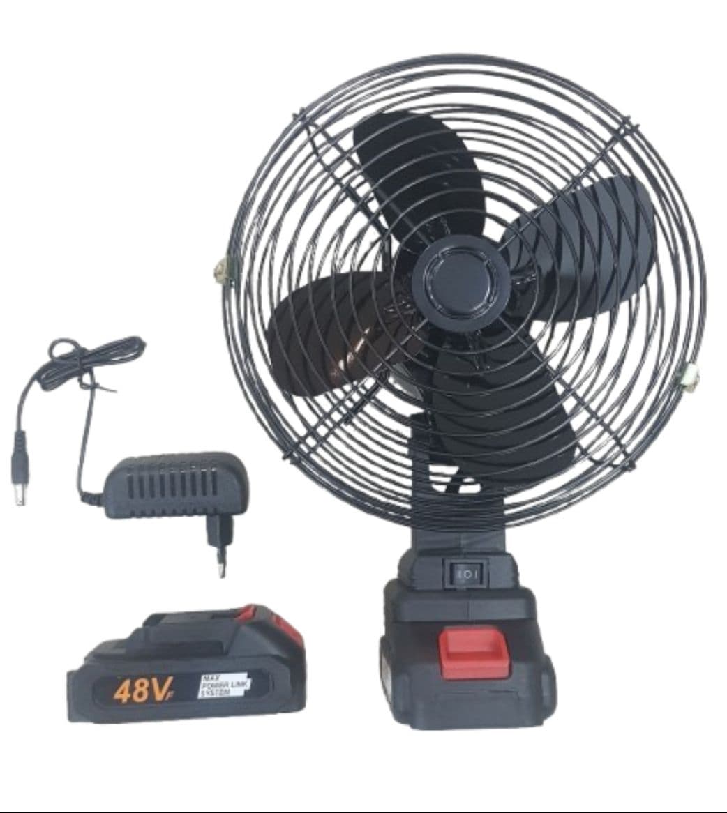 پنکه تمام فلزی شارژی 2 باطری Fan lithium 48V