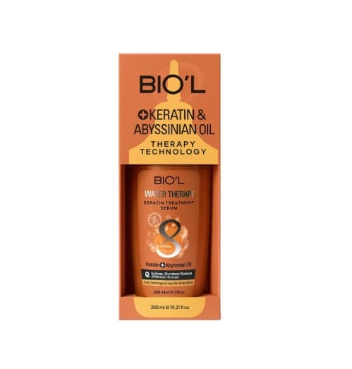 سرم مو بیول BIOL مدل کراتین و روغن آبیسینین (8 ثانیه) حجم 200 میلی لیتر