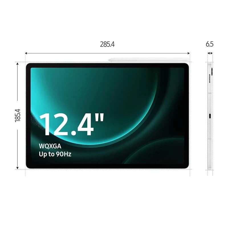 تبلت سامسونگ مدل Galaxy Tab S9 FE Plus 5G SM-X616B کارکرده ظرفیت 256 گیگابایت و رم 12 گیگابایت به همراه قلم — تصویر ۷