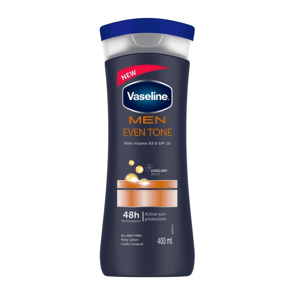 لوسیون بدن مردانه وازلین Men Even Tone SPF 10 حجم 400میل — تصویر ۳