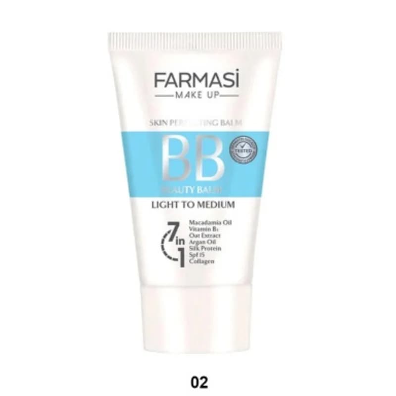 کرم پودر فارماسی FARMASI مدل BB بی بی light to medium 02 حجم 50 میلی لیتر — تصویر ۳