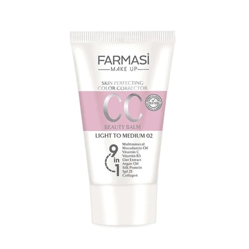 کرم پودر فارماسی FARMASI مدل سی سی light to medium 02 حجم 50 میلی لیتر — تصویر ۲