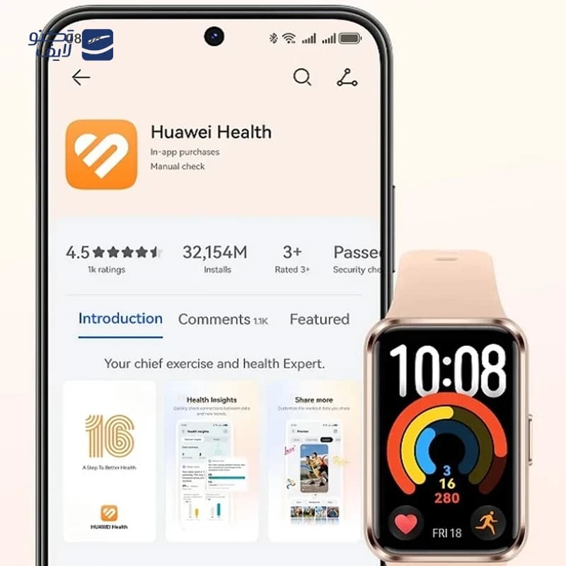 مچ بند هوشمند هواوی مدل Band 11 با بند سیلیکونی — تصویر ۶