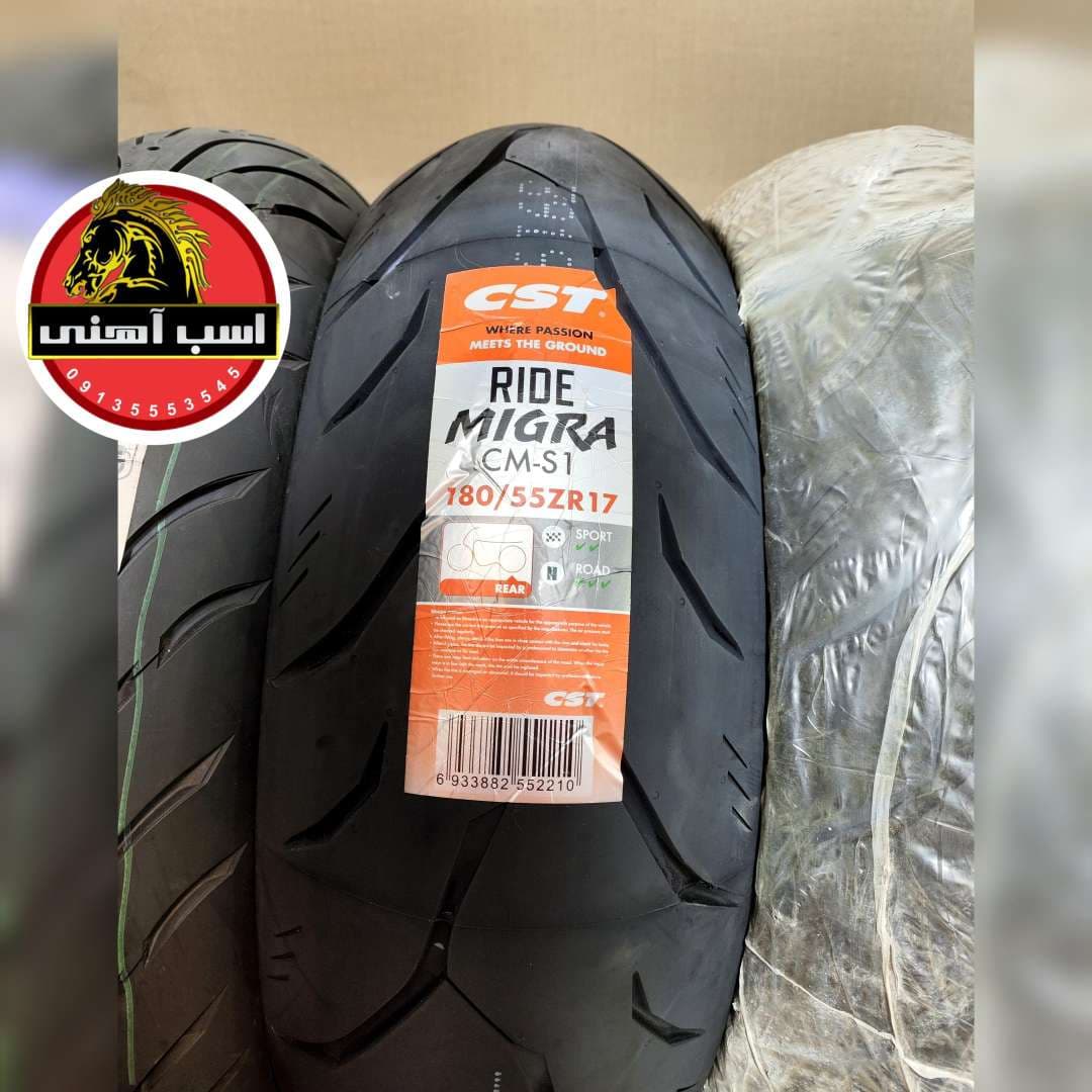 لاستیک عقب موتورسیکلت CST سایز 180/55/17 — تصویر ۳