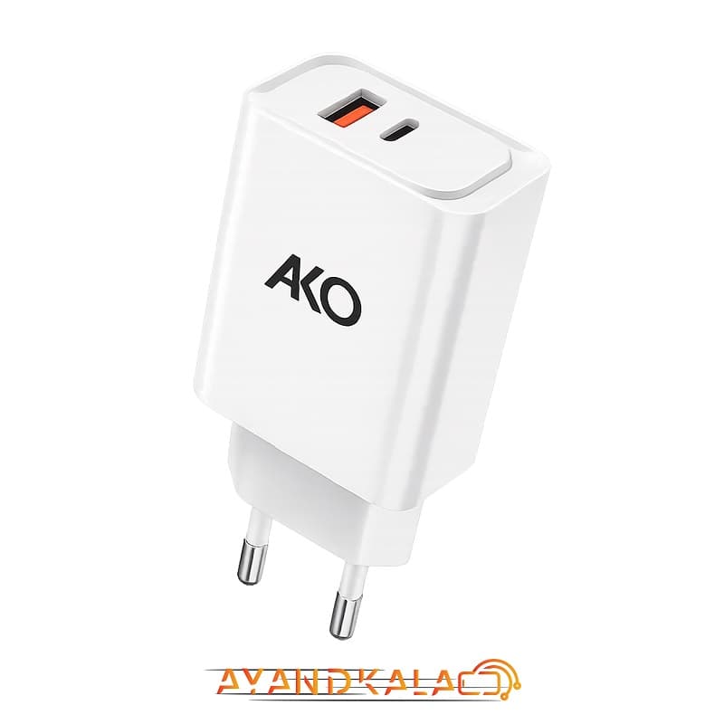 شارژر دیواری فست شارژ 30 وات آکو مدل AH-15