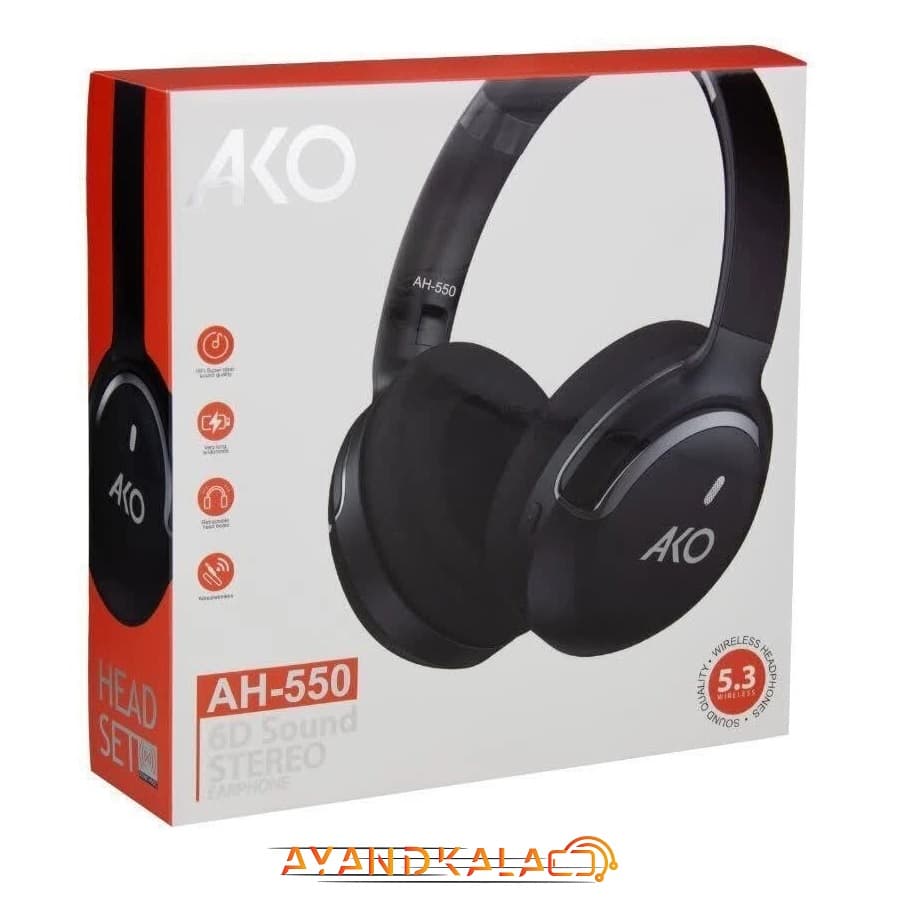 هدفون بلوتوث آکو مدل Ako AH-550 — تصویر ۶