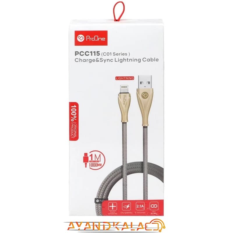 کابل تبدیل USB به لایتنینگ پرووان مدل PCC115 طول 1متر — تصویر ۷