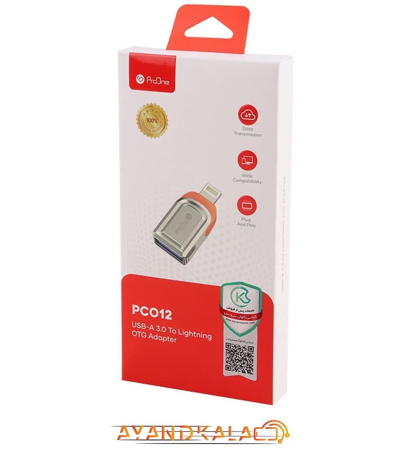 مبدل USB-A به لایتنینگ پرووان مدل PCO 12 — تصویر ۵