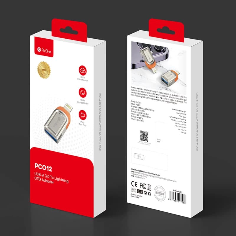 مبدل USB-A به لایتنینگ پرووان مدل PCO 12 — تصویر ۱۱