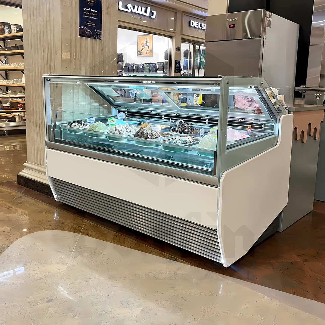 تاپینگ بستنی 20 لگن پارس گل arz90 (دو کمپرسور) — تصویر ۴