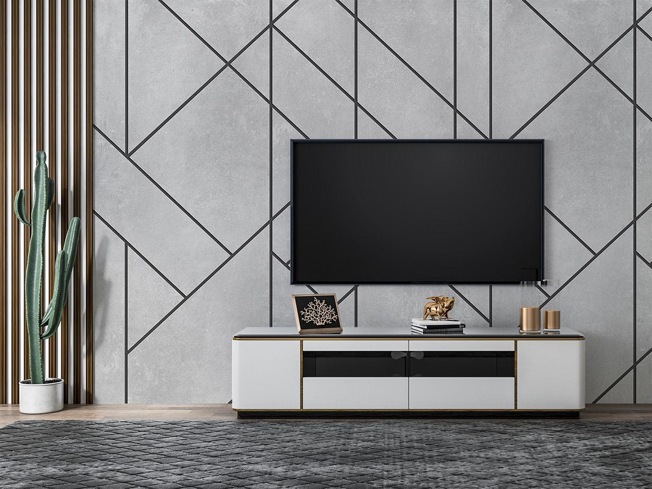 کاغذ دیواری اشکال هندسی مدرن M10054840