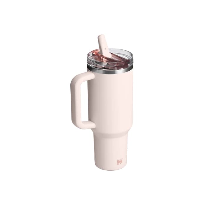 ماگ استنلی اورجینال مدل Quencher ProTour Flip Straw Tumbler 1.18L Rose Quartz — تصویر ۳
