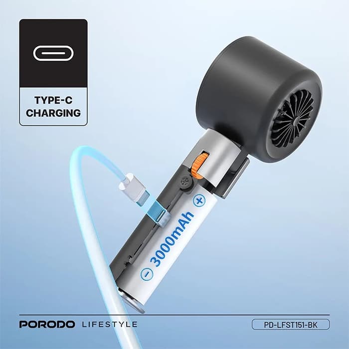 پنکه شارژی قابل حمل و رومیزی پرودو مدل Turbo — تصویر ۹