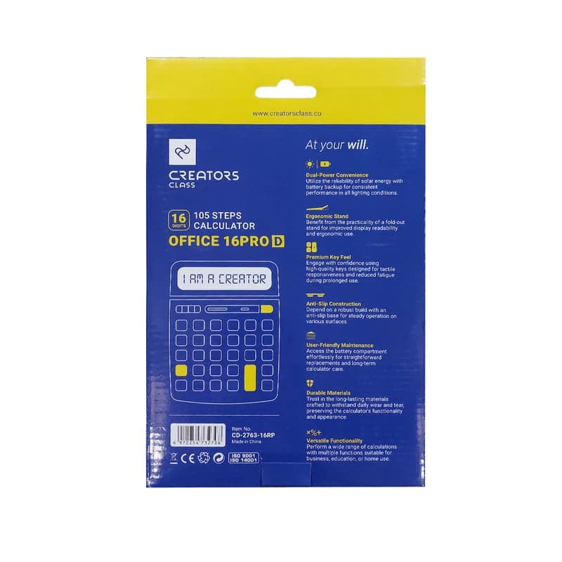 ماشین حساب سی کلاس کریتورز مدل DC-2763-16RP کد 16 — تصویر ۷