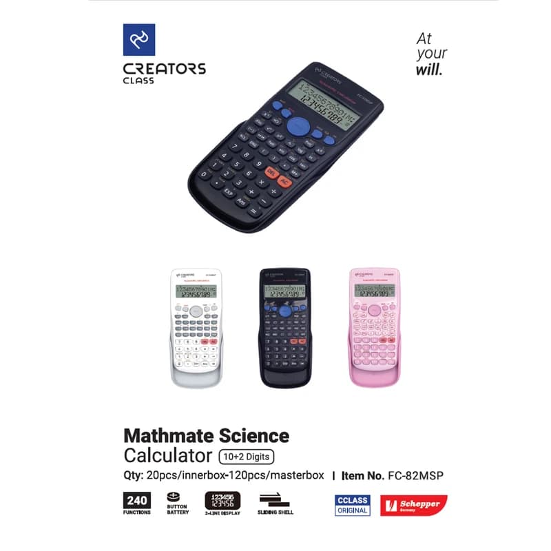 ماشین حساب مهندسی سی کلاس کریتورز کد FC-82MSP-3 — تصویر ۳