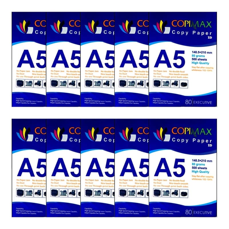 کاغد A5 کپی مکس مدل ZD بسته 10 عددی