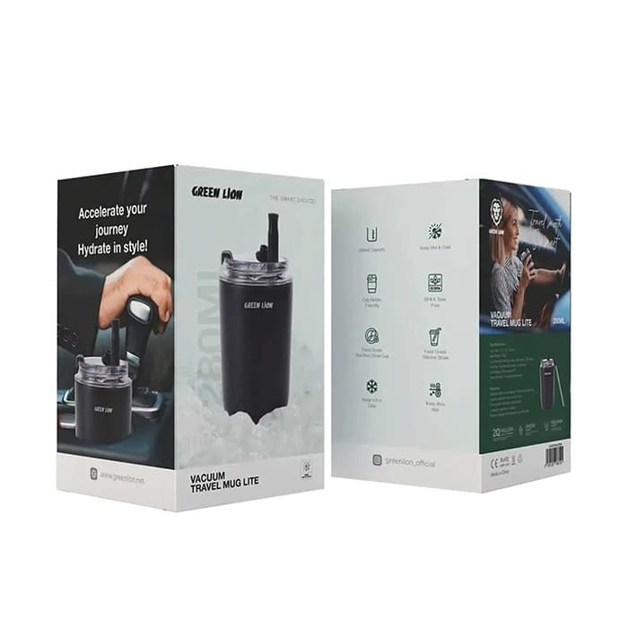 تراول ماگ وکیوم گرین لاین مدل Lite 280ml Black — تصویر ۳
