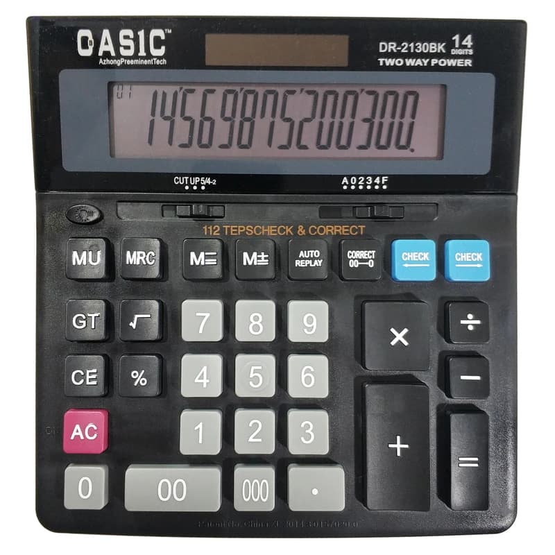 ماشین حساب کاسیک مدل DR-2130BK — تصویر ۲
