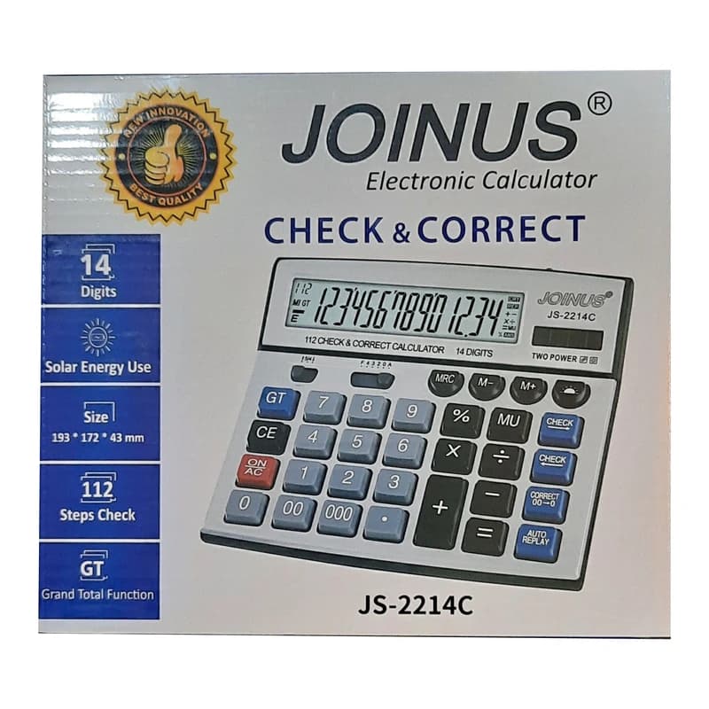 ماشین حساب جوینوس مدل JS-2214C کد ِ2214 — تصویر ۴