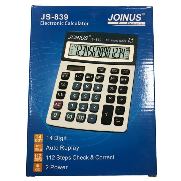 ماشین حساب جوینوس مدل JS-839 — تصویر ۳