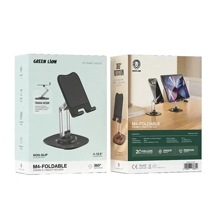 هولدر موبایل و تبلت گرین لاین مدل M4-Foldable – مشکی — تصویر ۳