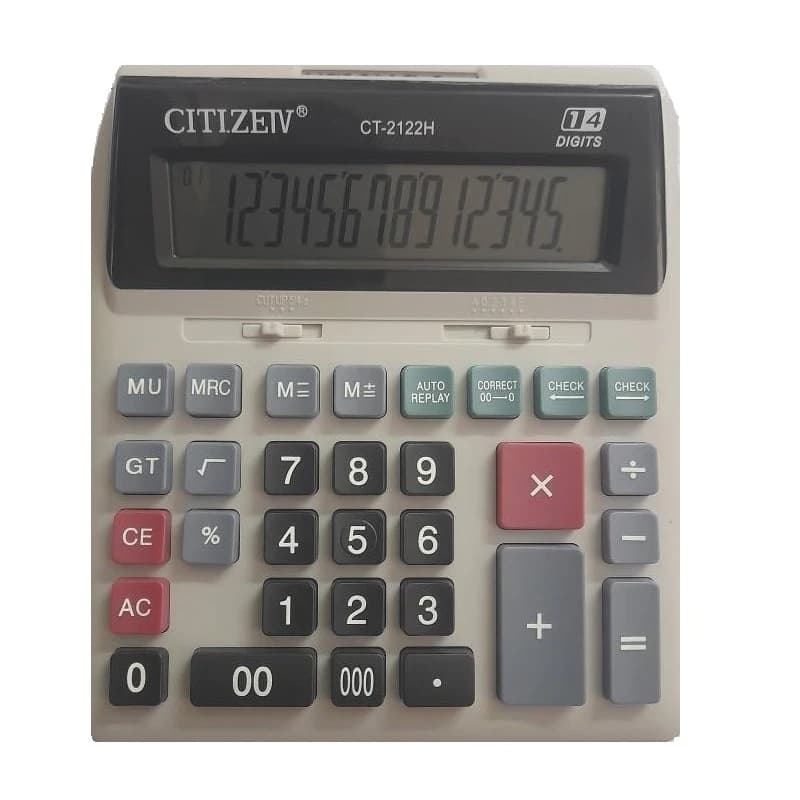 ماشین حساب رومیزی سیتیزو مدل CT-2122H — تصویر ۲