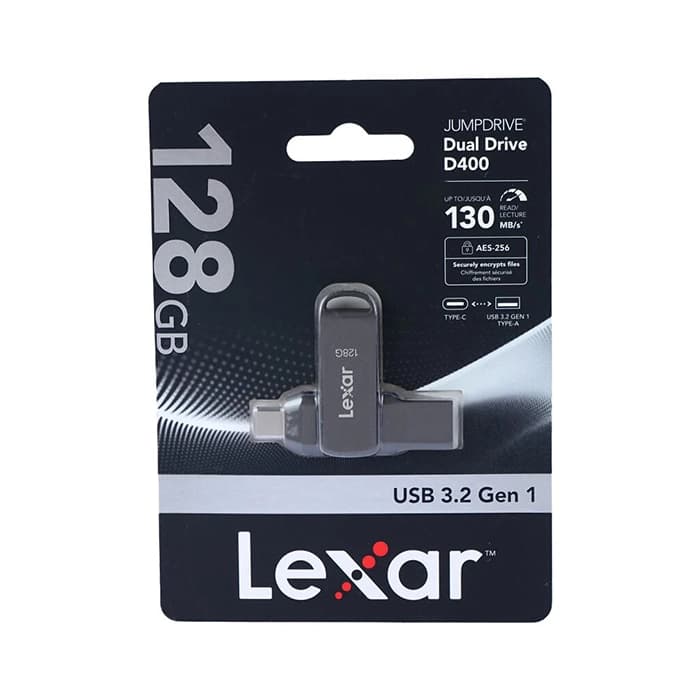 فلش مموری لکسار مدل JumpDrive D400 ظرفیت 128 گیگابایت — تصویر ۳